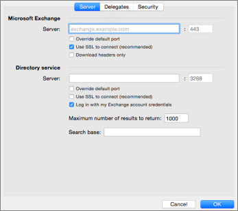 family-gadgets.ru Exchange Server Settings