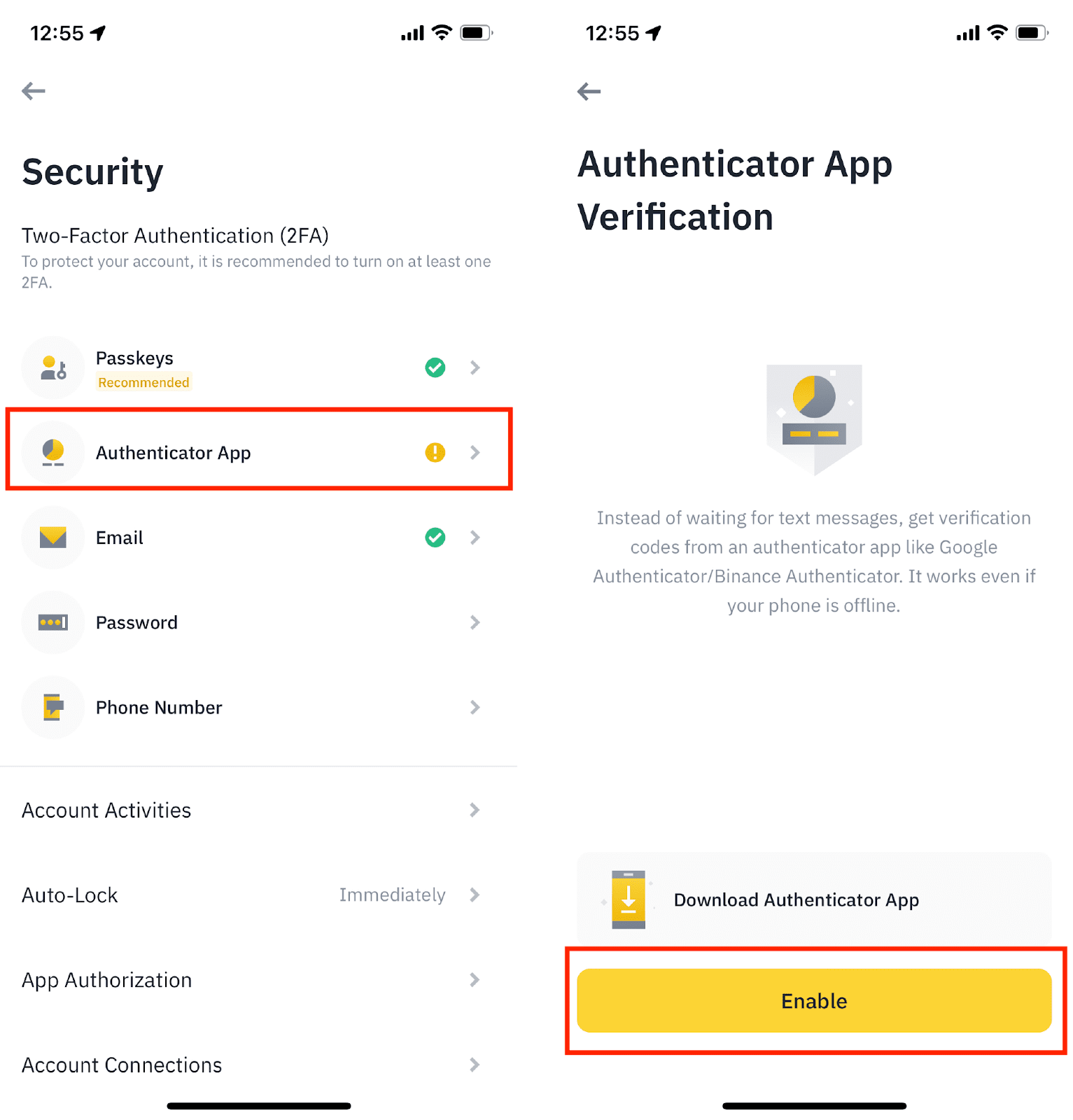 How to enable Two-Factor Authentication (2FA) for Binance