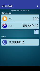 Bitcoin to Australian Dollar, BTC to AUD Currency Converter