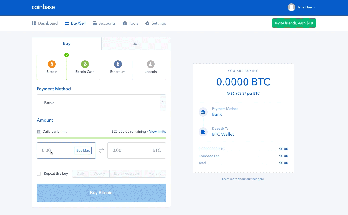 Coinbase Fee Calculator [Transaction & Miner Fees]