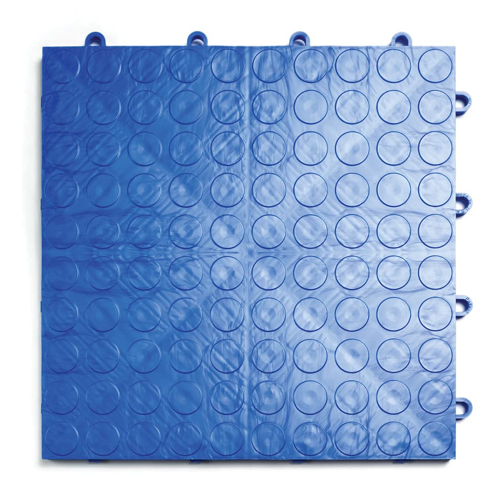 Vinyl Floor Tile - Blue Coin Finish - Pack of 16 | FT2B | Sealey