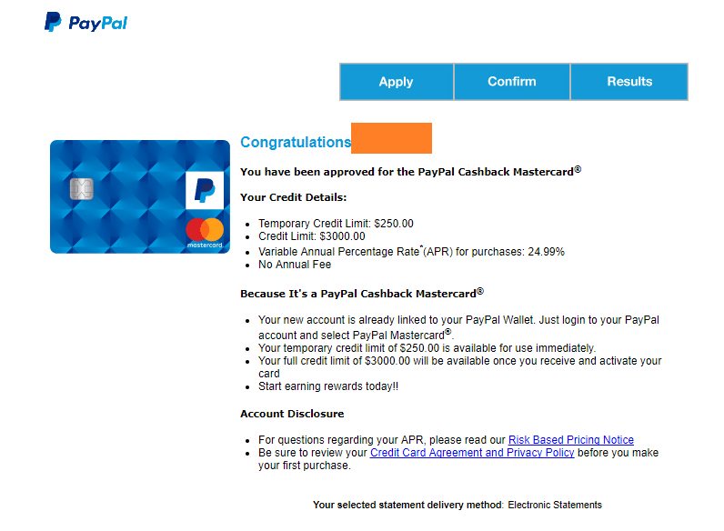 PayPal credit pre approval - PayPal Community