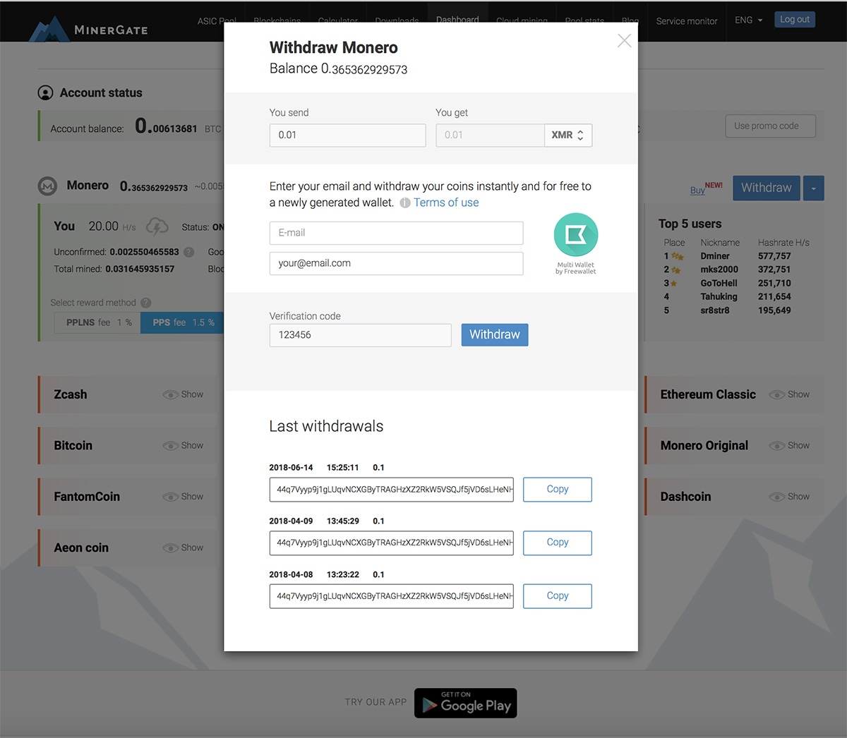 MinerGate - Cryptocurrency mining pool & easiest GUI miner