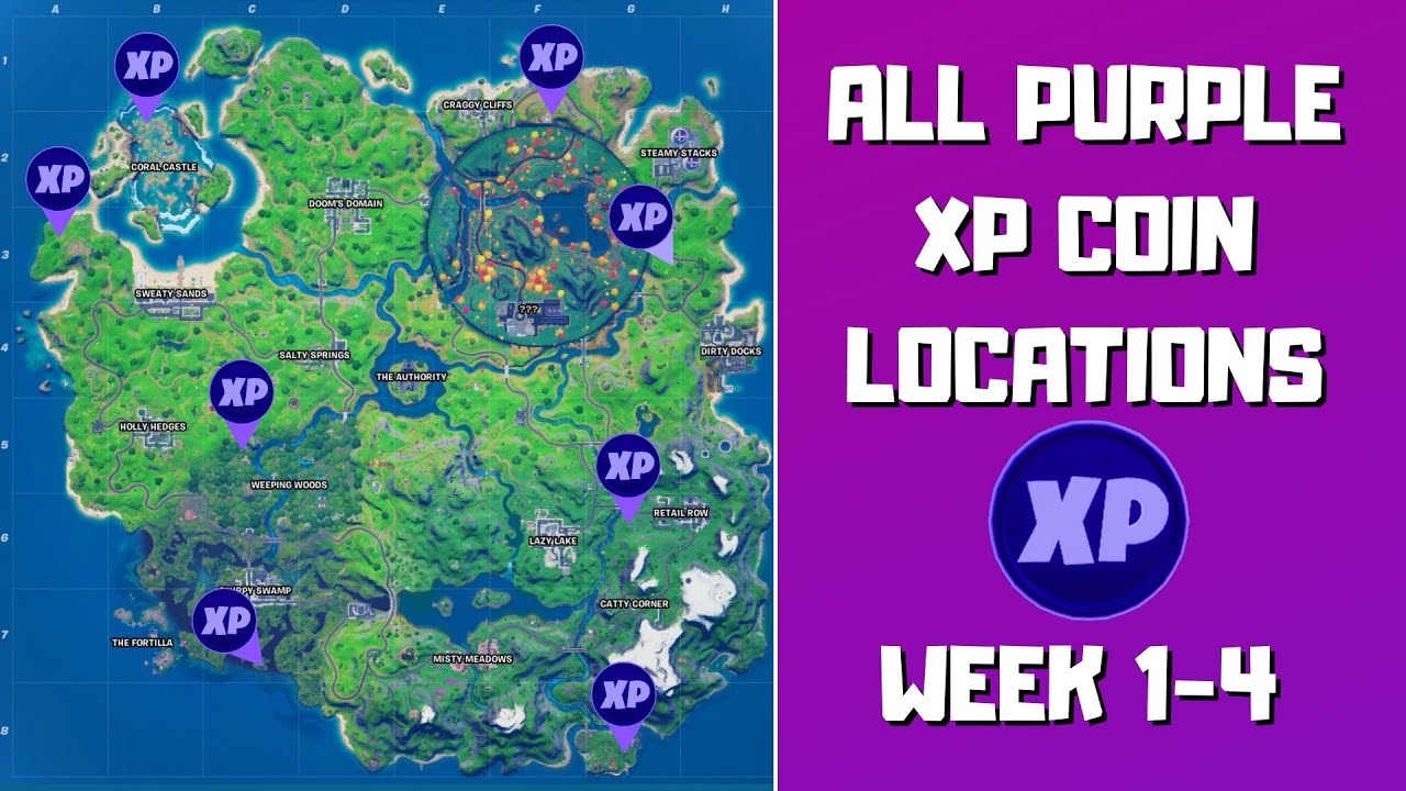 Where To Find All Fortnite Season 4 Week 2 XP Coins