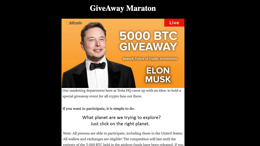 'Elon Musk' Crypto Giveaway Scams Have Stolen At Least $, from Victims | CoinMarketCap