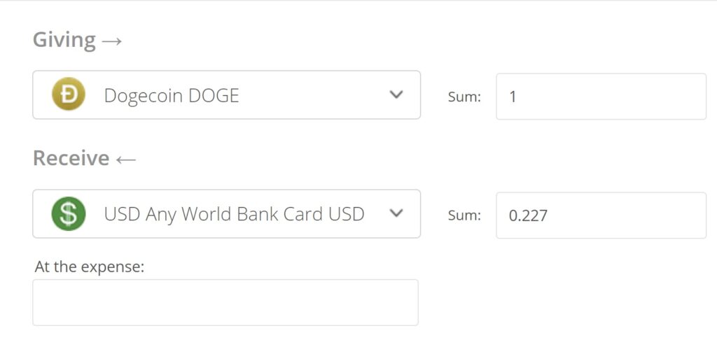 DOGE to USD Converter