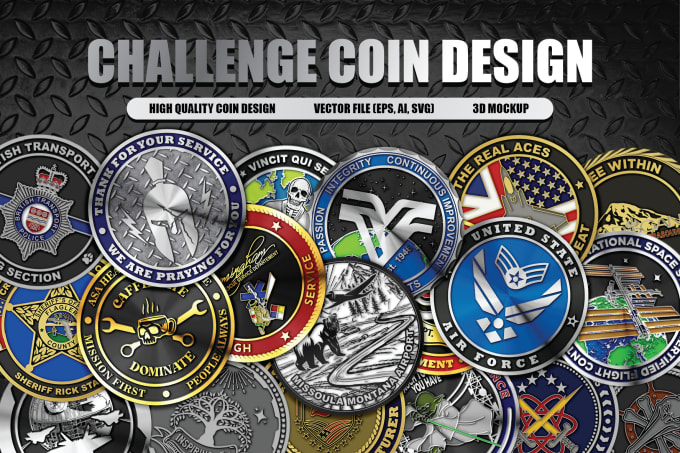 Custom Shape Challenge Coins | Free Design | Vivipins