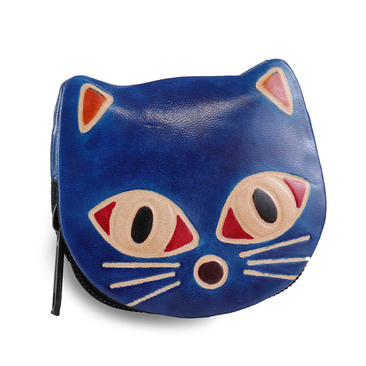 Genuine Leather Cat Coin Purse - Super Kitty Cats