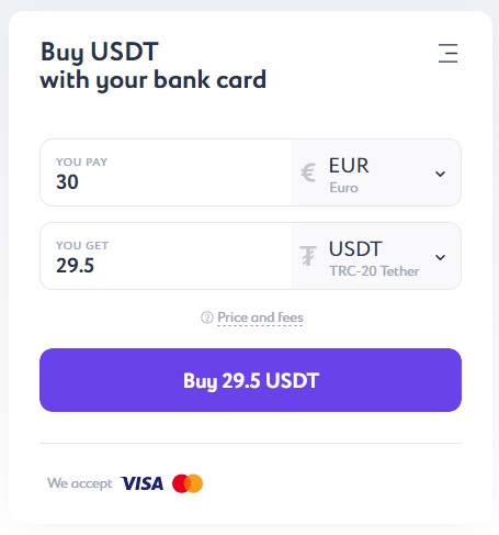 BUY Tether (USDT) with Credit & Debit Card Instantly Online | TRASTRA