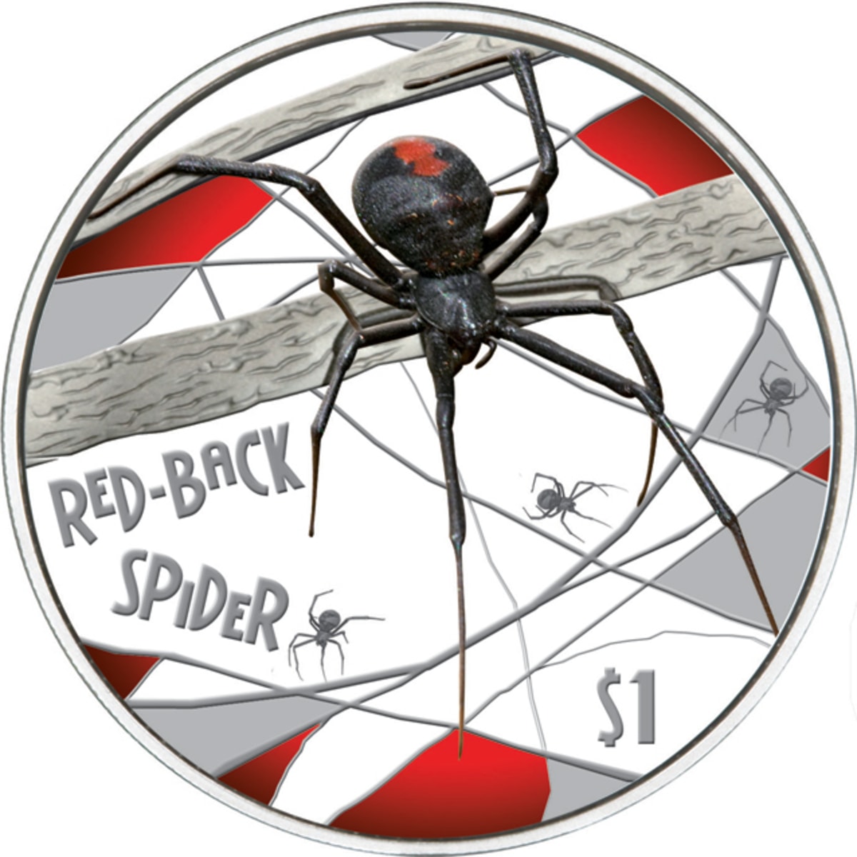 REDBACK SPIDER 5 oz Silver coin 5$ Dollars Australia 