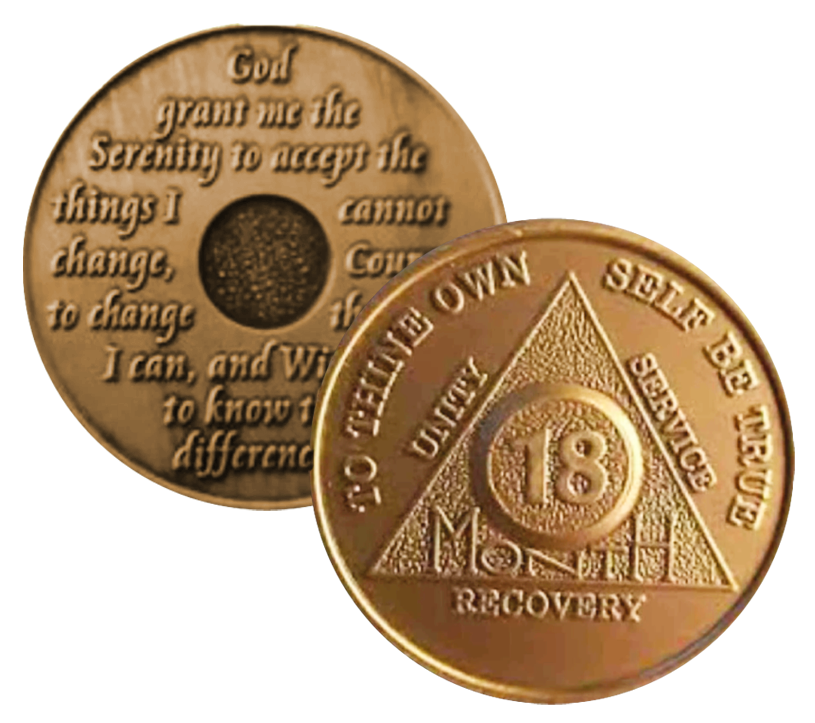 AA Month Medallion Bronze Sobriety Chip Coin 1 2 3 4 5 6 7 8 9 10 11 1 – RecoveryChip