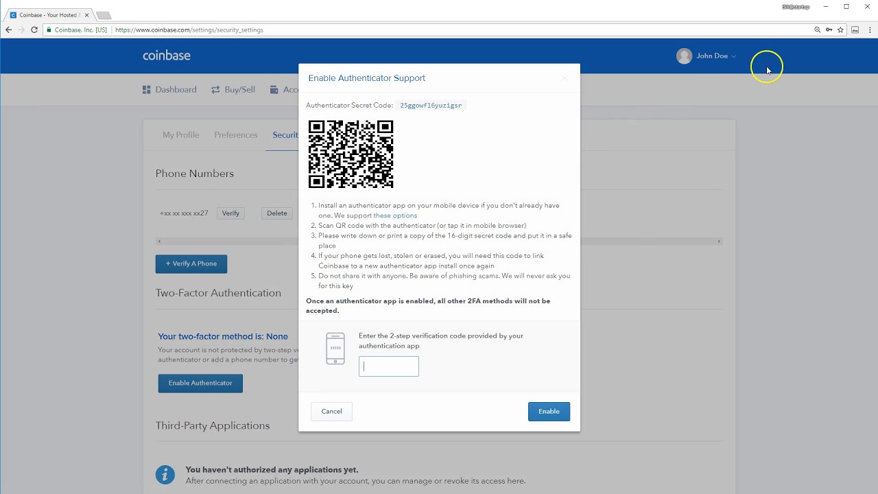 How to set up Coinbase with TypingDNA Authenticator - TypingDNA Authenticator