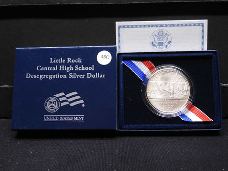 US Mint Little Rock Silver Dollar Coin and Medal Set - US Coins S – Robinson's Coin Town