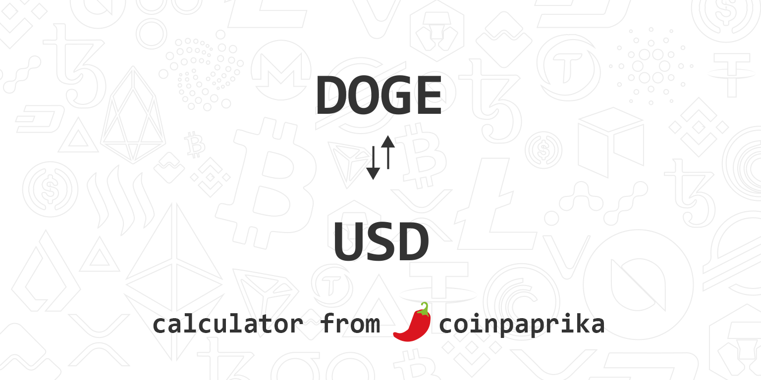 1 USD to DOGE - US Dollars to Dogecoins Exchange Rate