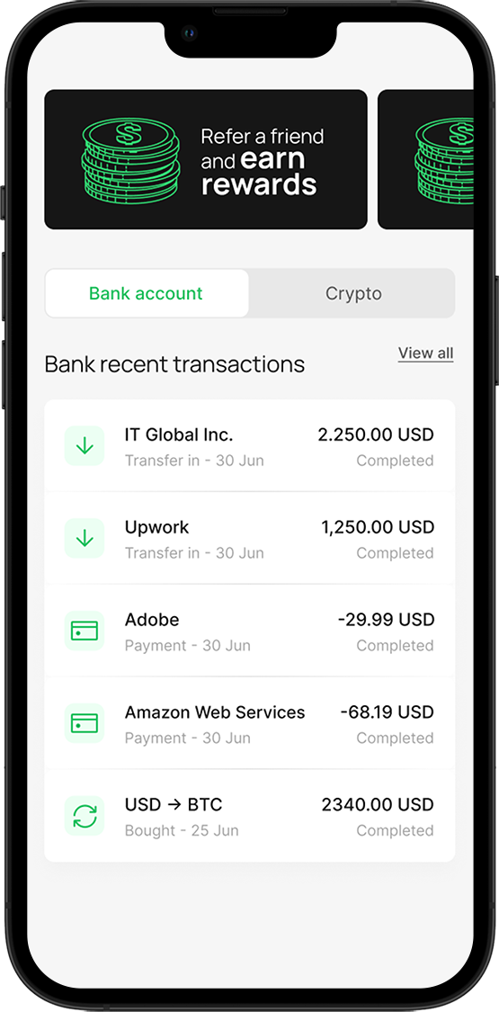 Crypto Business Account | Tap
