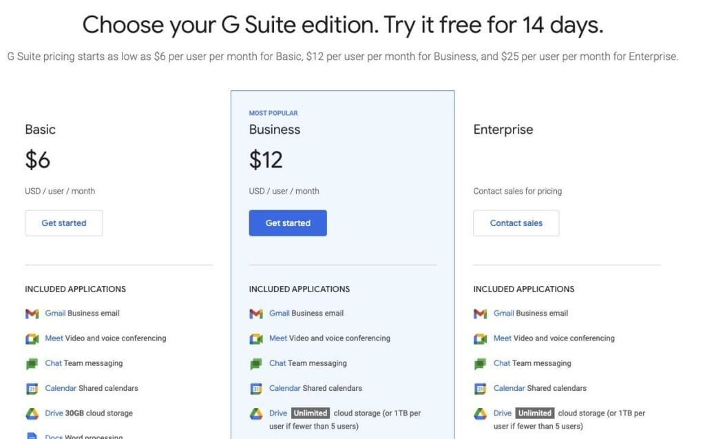 Google Workspace (G Suite) Pricing | G Suite FLEXI Pricing Plans - Brio
