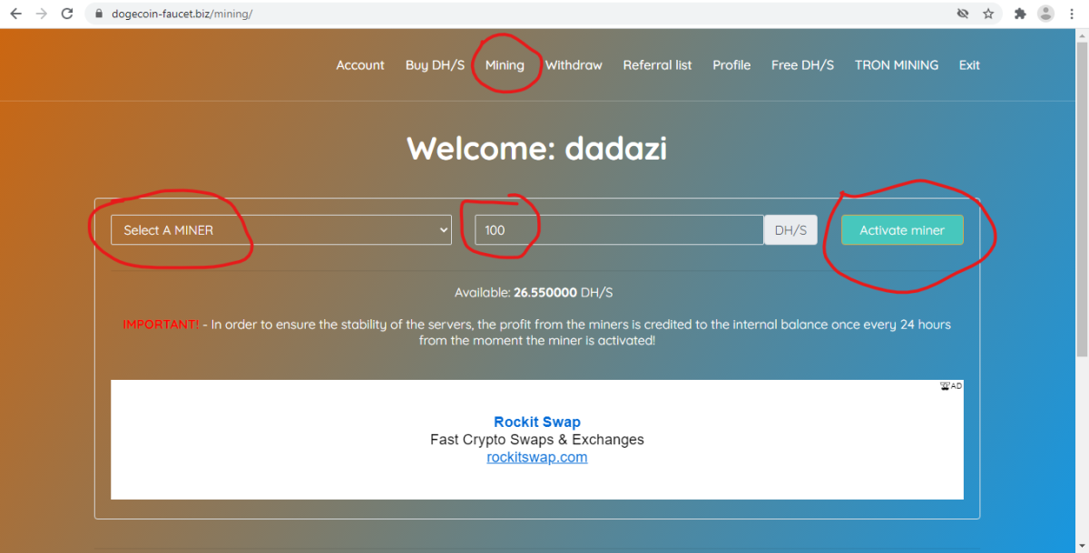 Free Dogecoin Auto Mining: Official Cloud Mining website