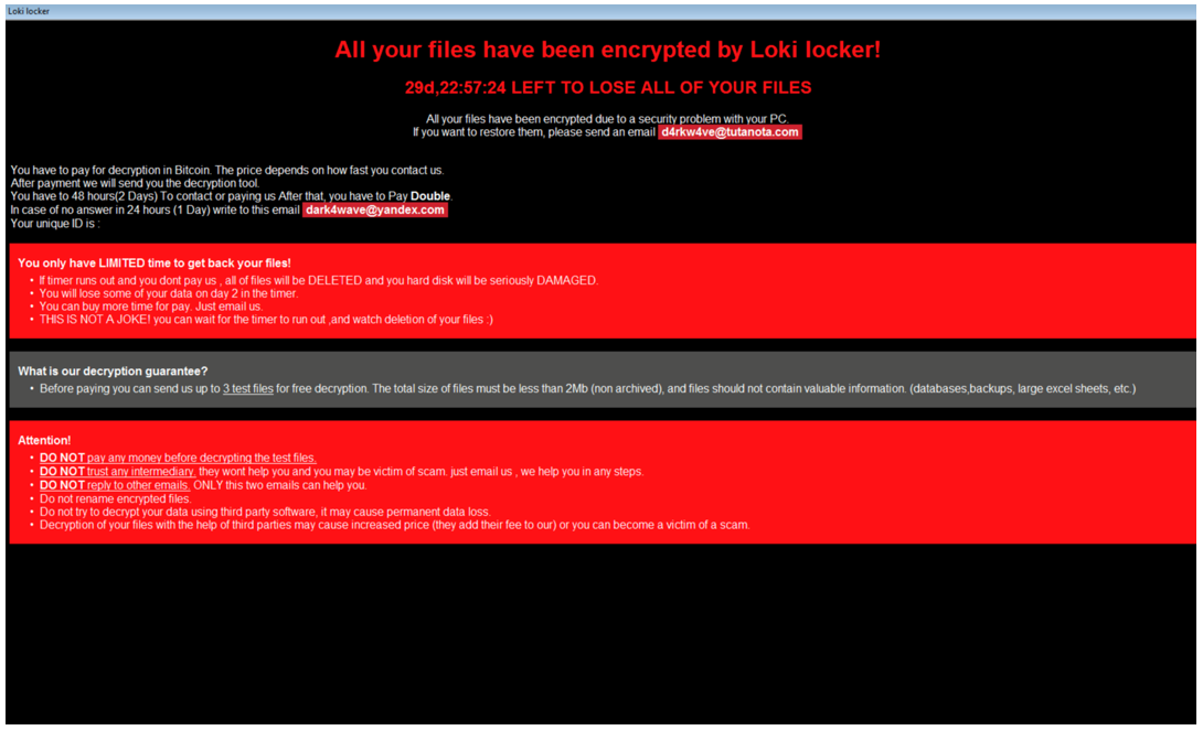 How to remove Loki Locker Ransomware and decrypt .Loki files - BugsFighter