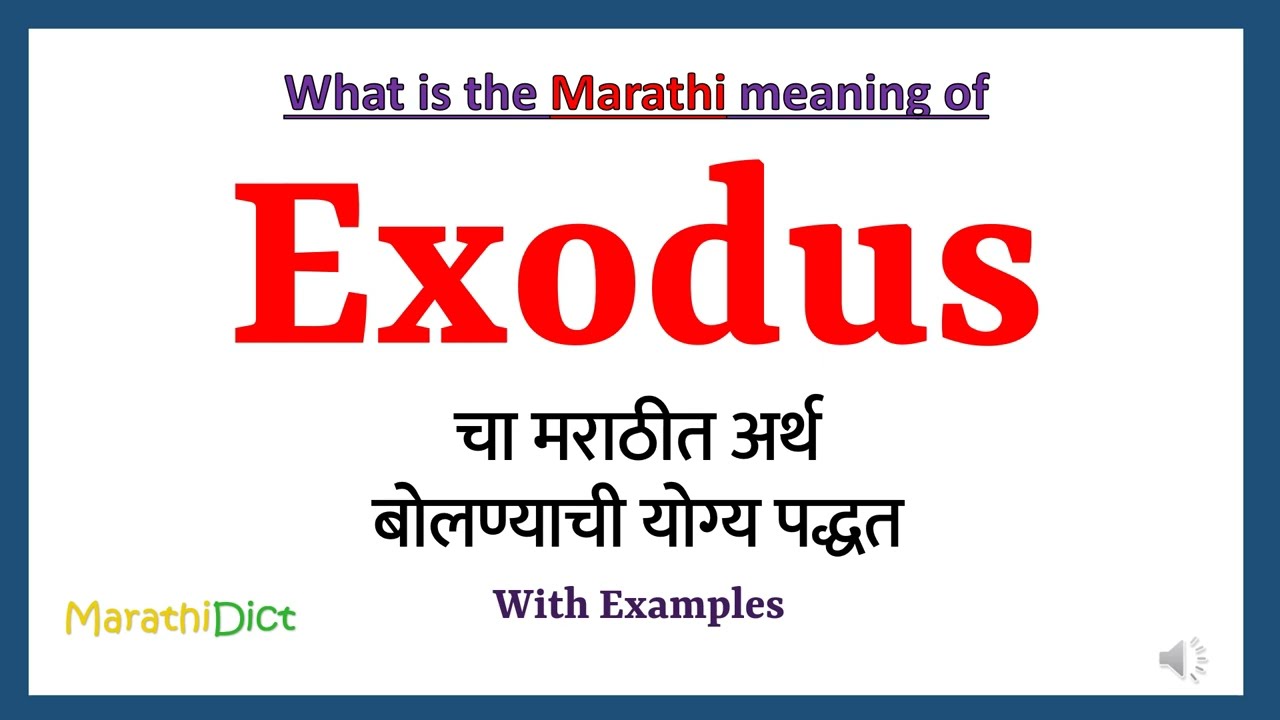 EXODUS | Vietnamese translation - Cambridge Dictionary