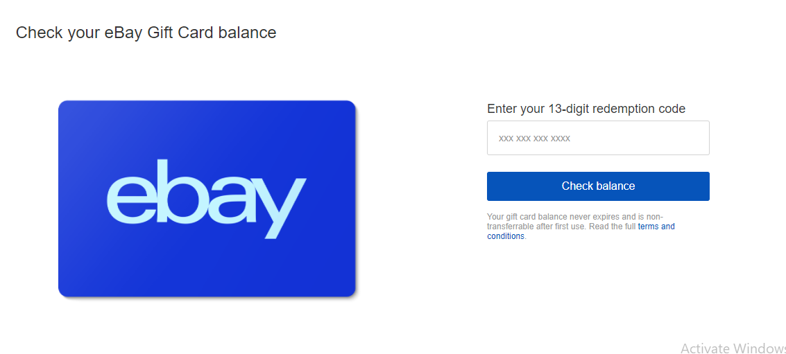 How to Check eBay Gift Card Balance in 