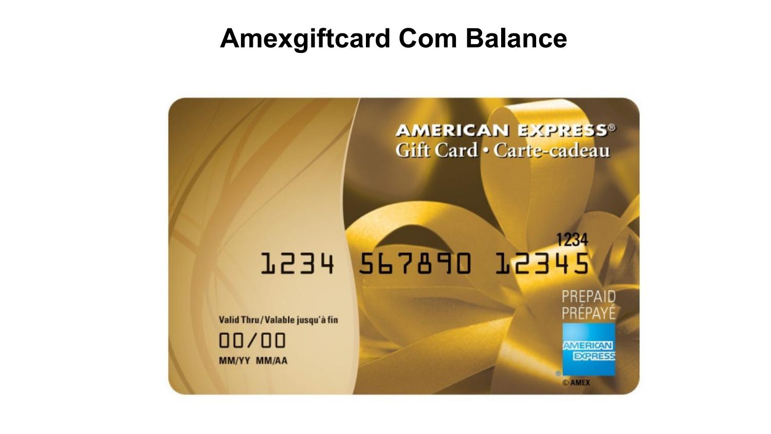 How To Check American Express Gift Card Balance