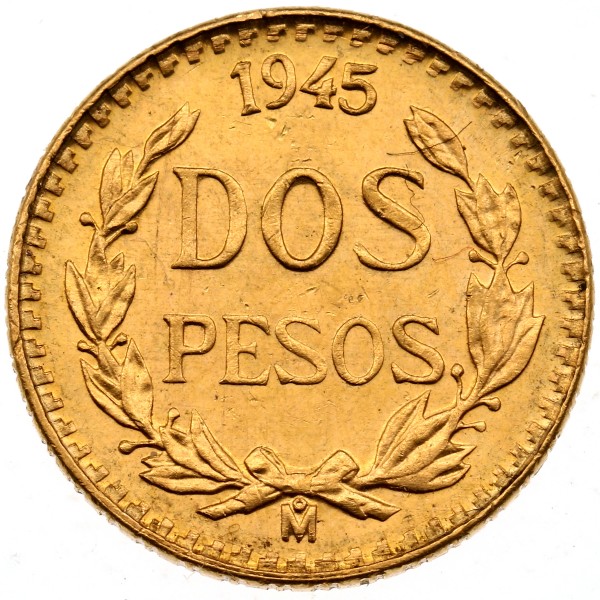Mexico 2 Pesos Gold Coin | Golden Eagle Coins