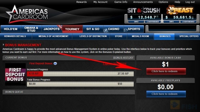 Americas Cardroom - $1, Deposit Bonus - US Players Welcome!