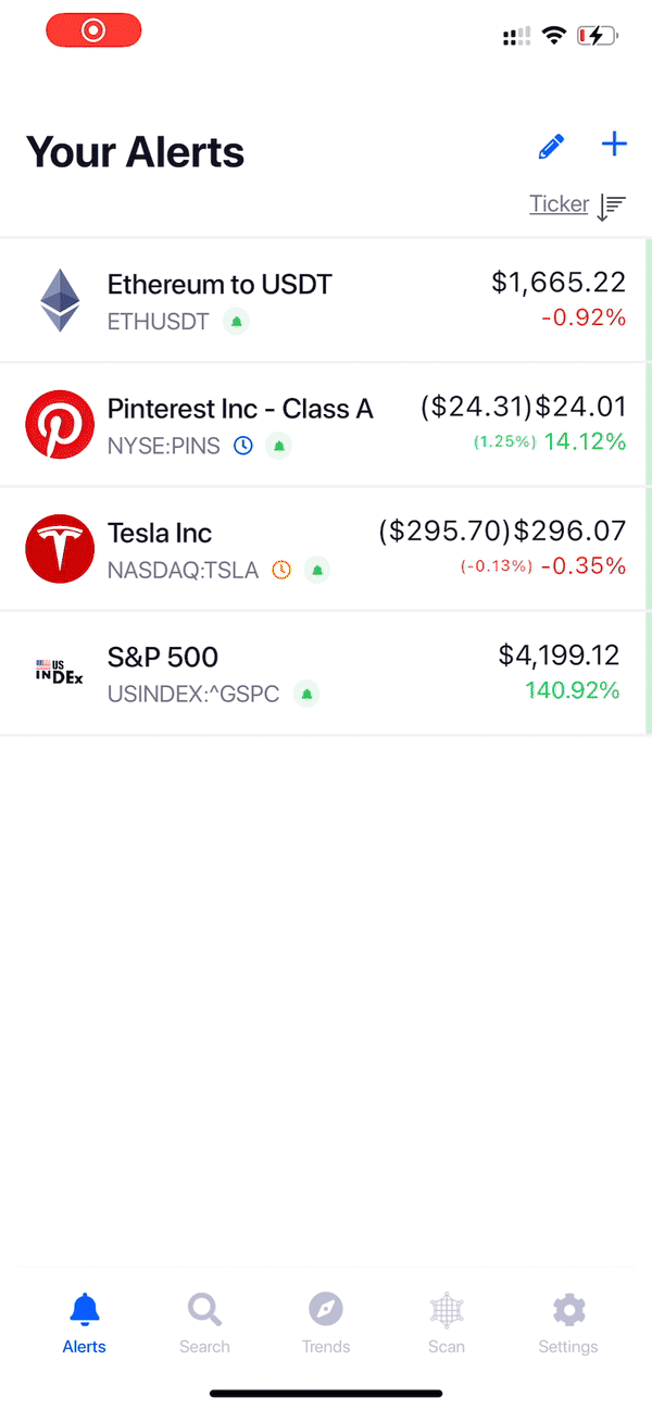 ‎Stock Alert - Market alarm app on the App Store