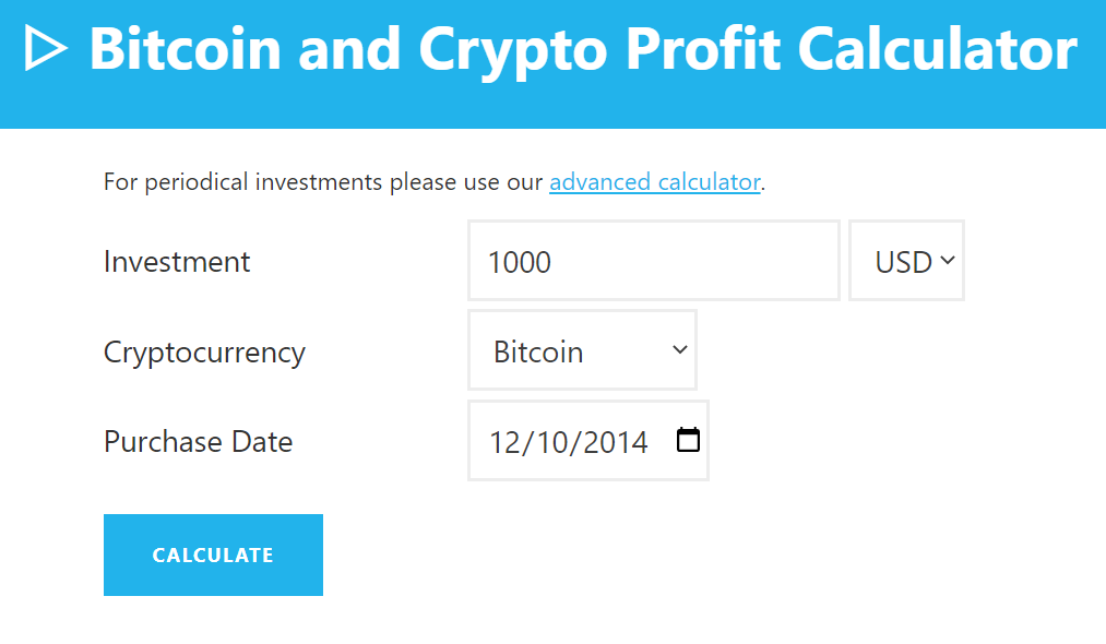 Crypto Profit Calculator - Bitcoin, Ethereum and More