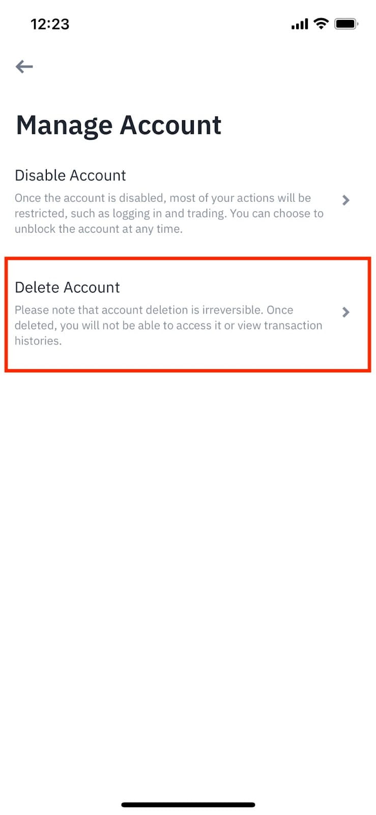 Instantly Delete Binance Account Step-By-Step - CryptoWinRate