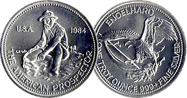 Engelhard 1 oz Silver Prospector round - SKU # | Nashville Coin Gallery