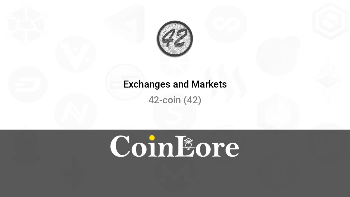 coin price now, Live 42 price, marketcap, chart, and info | CoinCarp