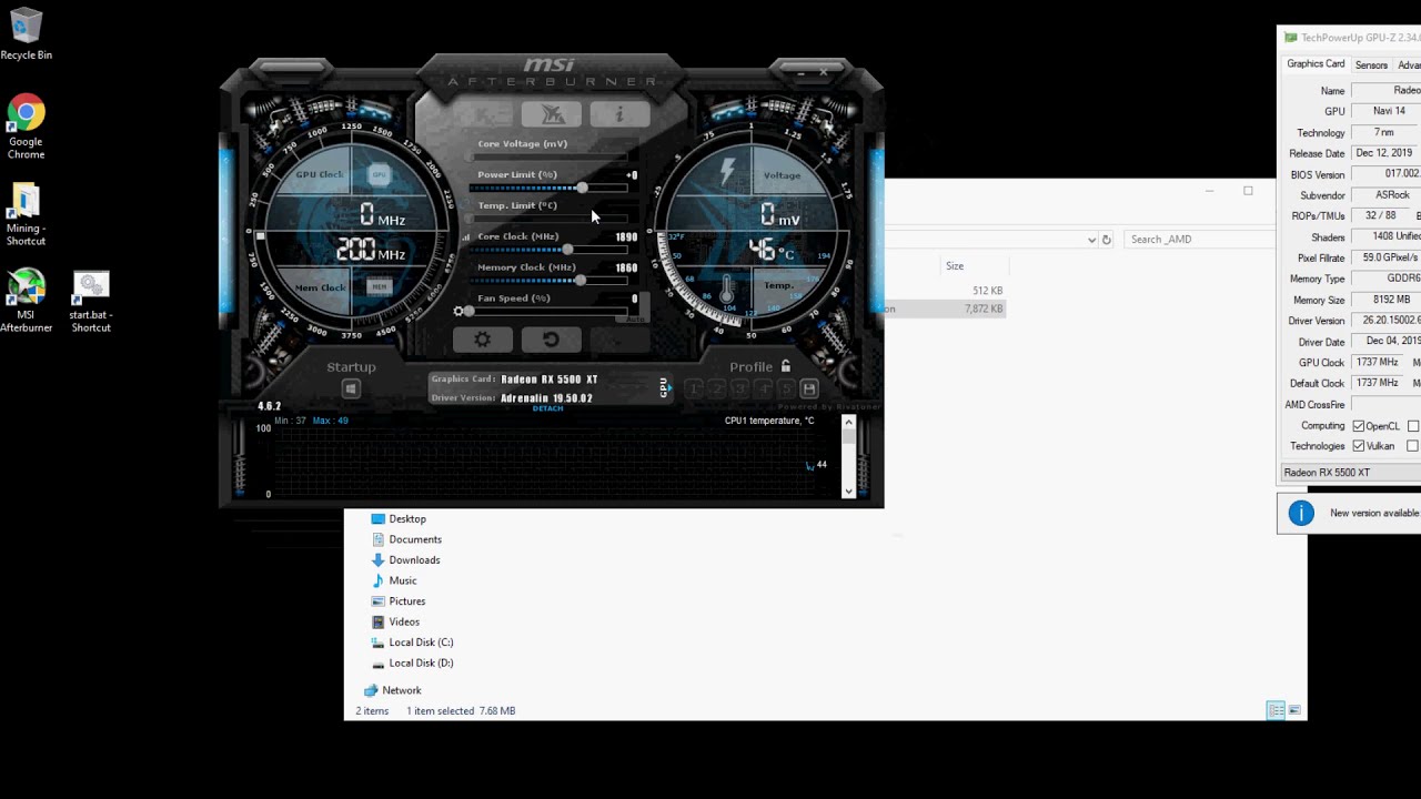 AMD RX XT Mining Settings and Hashrate