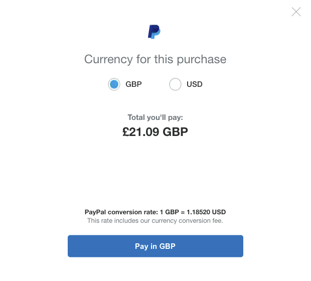 PayPal Consumer Fees - Transaction Fees | PayPal IE