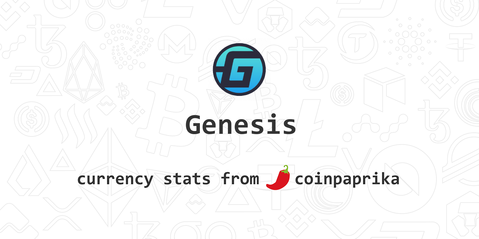 Genesis Network price today, GENX to USD live price, marketcap and chart | CoinMarketCap