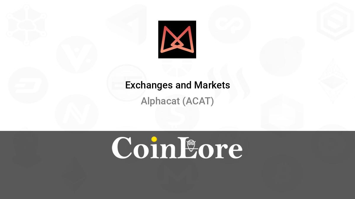 Alphacat (ACAT) live coin price, charts, markets & liquidity