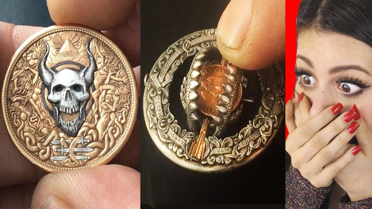 These Coins Have Secret Levers That Make Them Come Alive | Coins, Dollar coin, Old coins