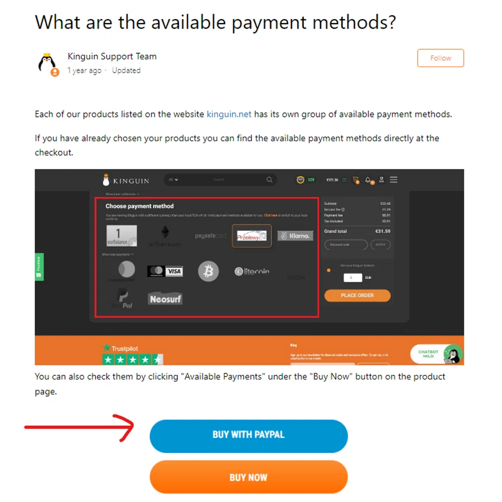 Kinguin PayPal support? — Knoji