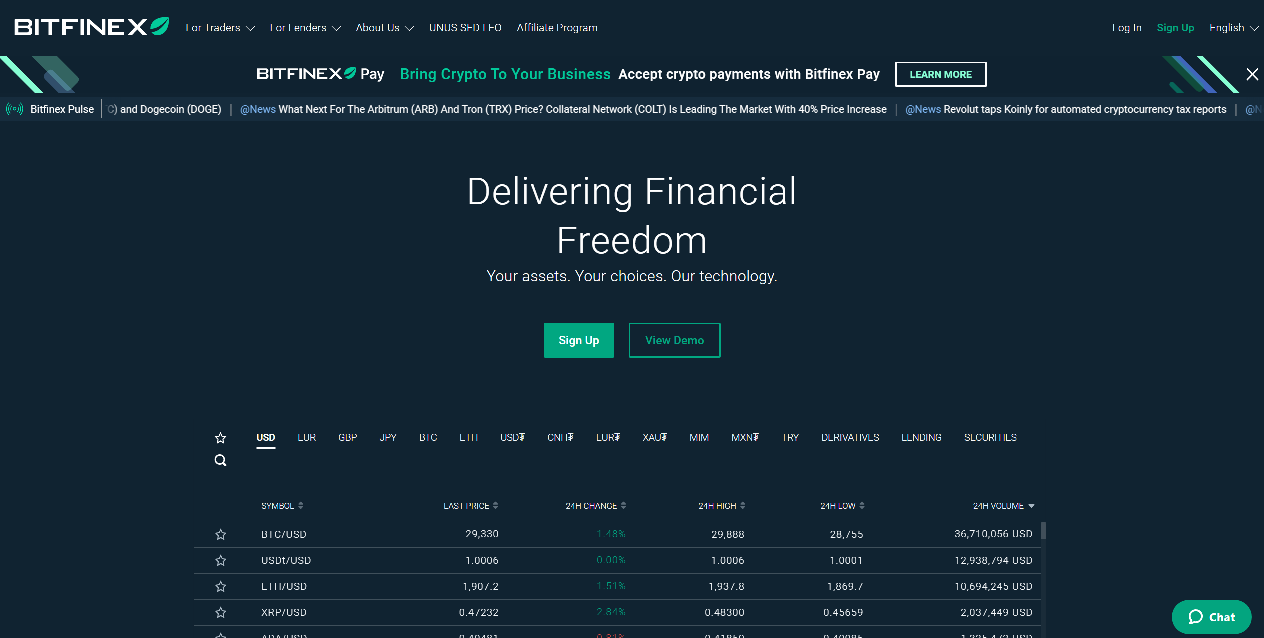 Top 10 Trading Pairs on Binance and Bitfinex Show Interesting Exchanges