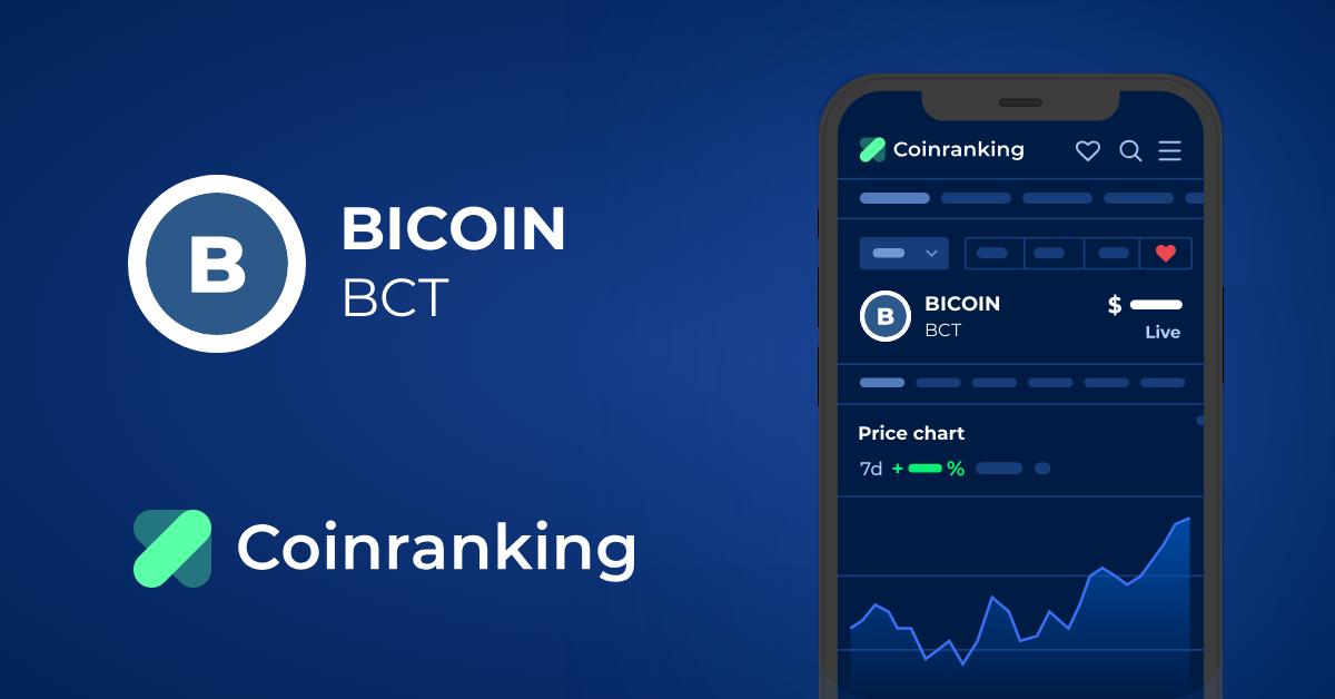 BCT Coin price today, BCT to USD live price, marketcap and chart | CoinMarketCap
