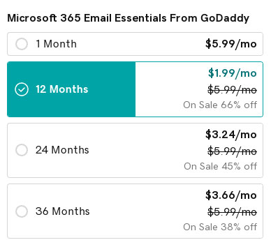 Compare Microsoft email plans | Microsoft from GoDaddy - GoDaddy Help US
