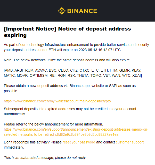 Binance to Disable Multiple Old Deposit Addresses - family-gadgets.ru