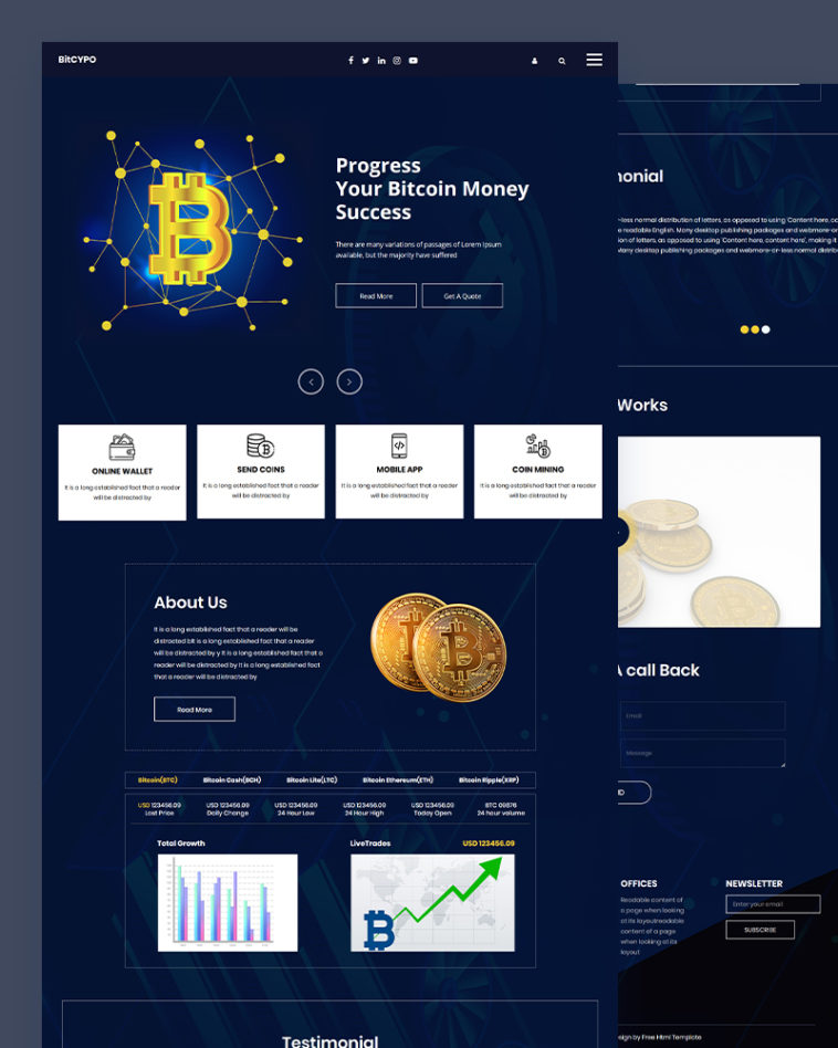 Cryptocurrency Website Templates Free Download