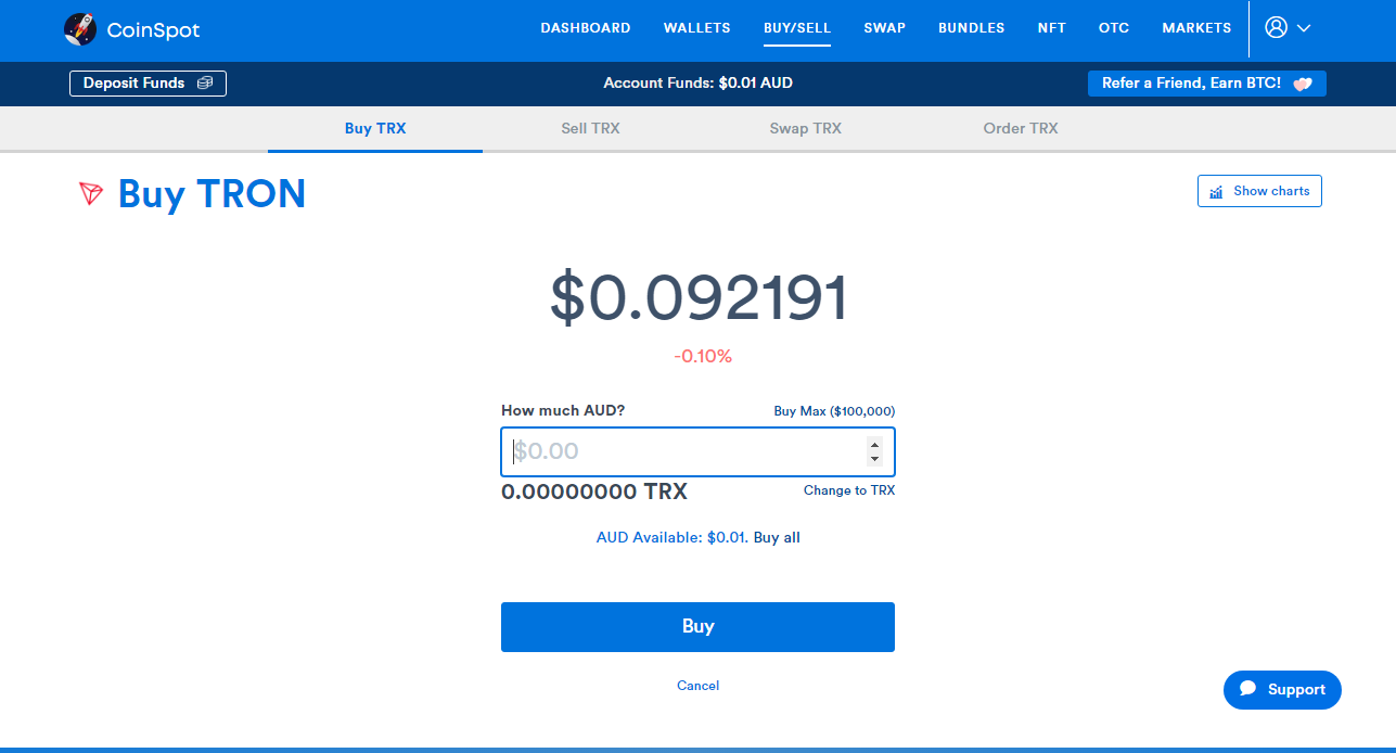 Calculate TRX to AUD live today (TRX-AUD) | CoinMarketCap