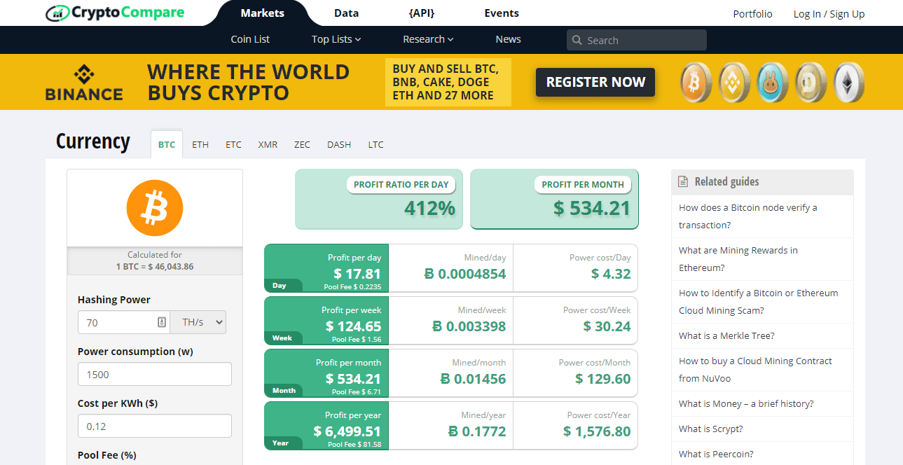 GPU Mining Calculator. What to Mine on GPU