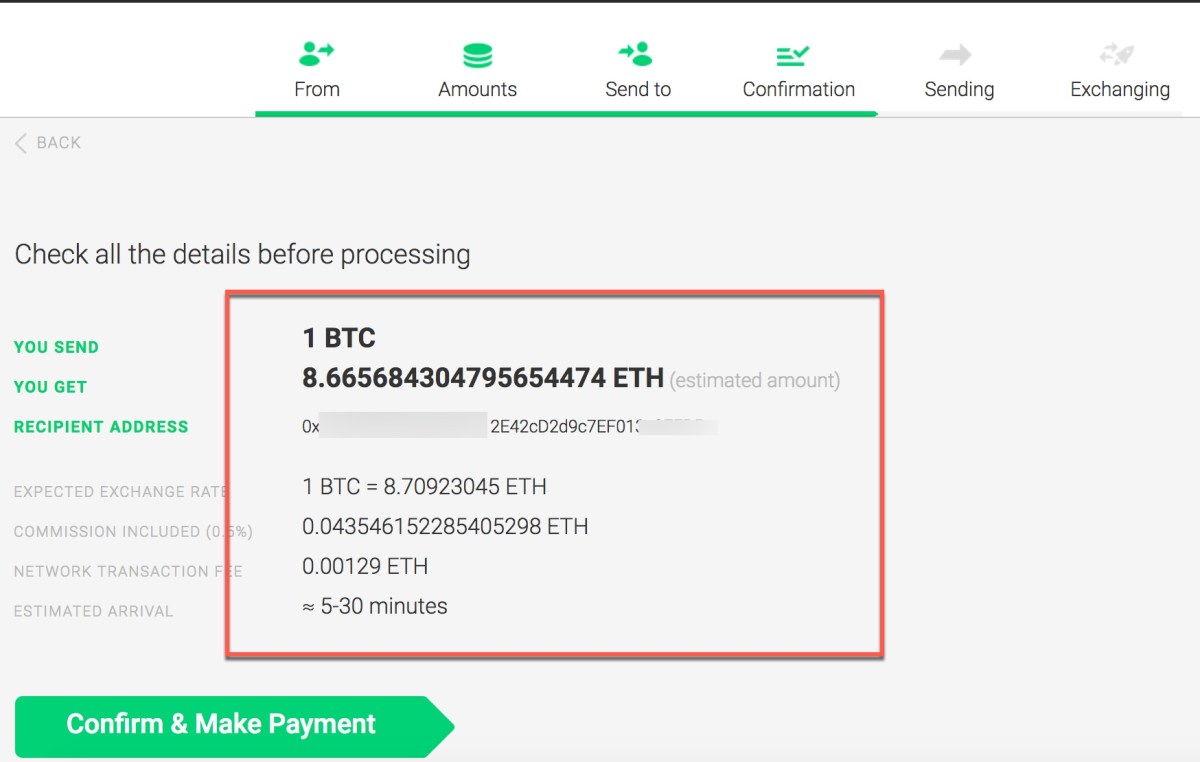 Swap Ethereum with Ledger