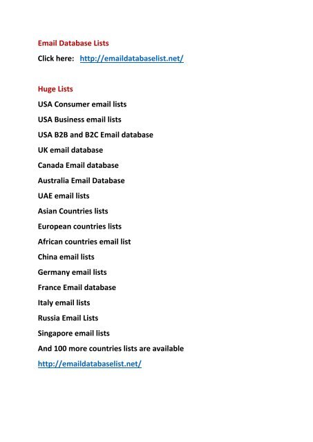 UK Business Email List - UK Email List - BizProspex