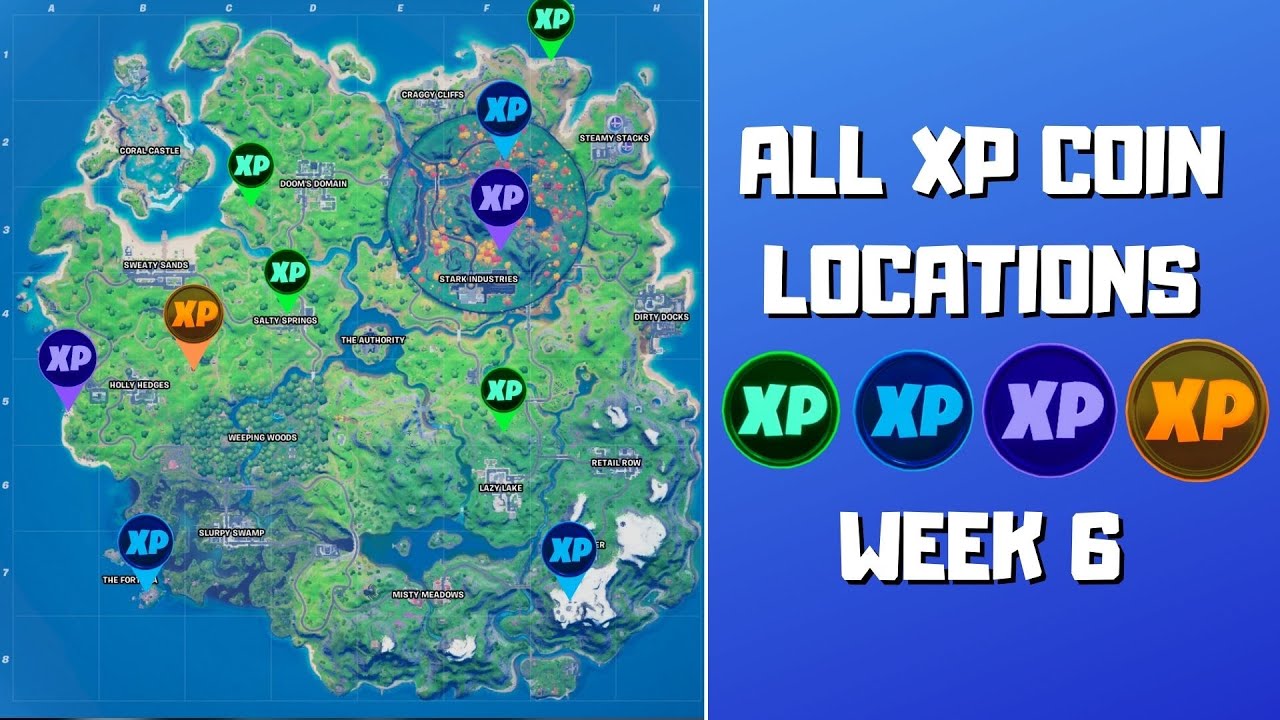 Every Week 7 XP Coin Location in Fortnite Season 4