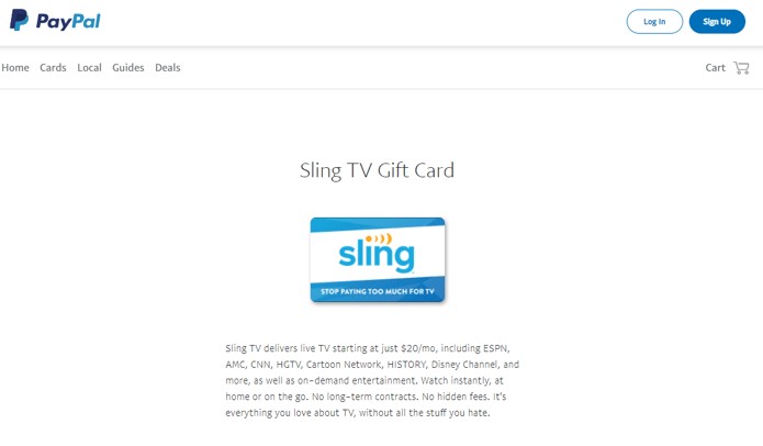 Sling TV PayPal support? — Knoji