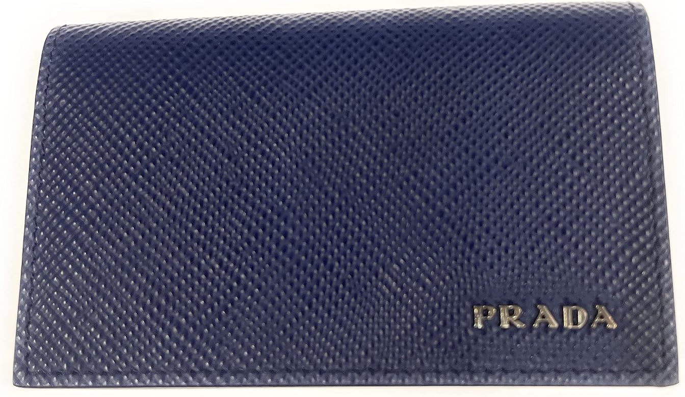 Authentic Prada Saffiano Leather Bi-Fold Wallet Blue – Relics to Rhinestones